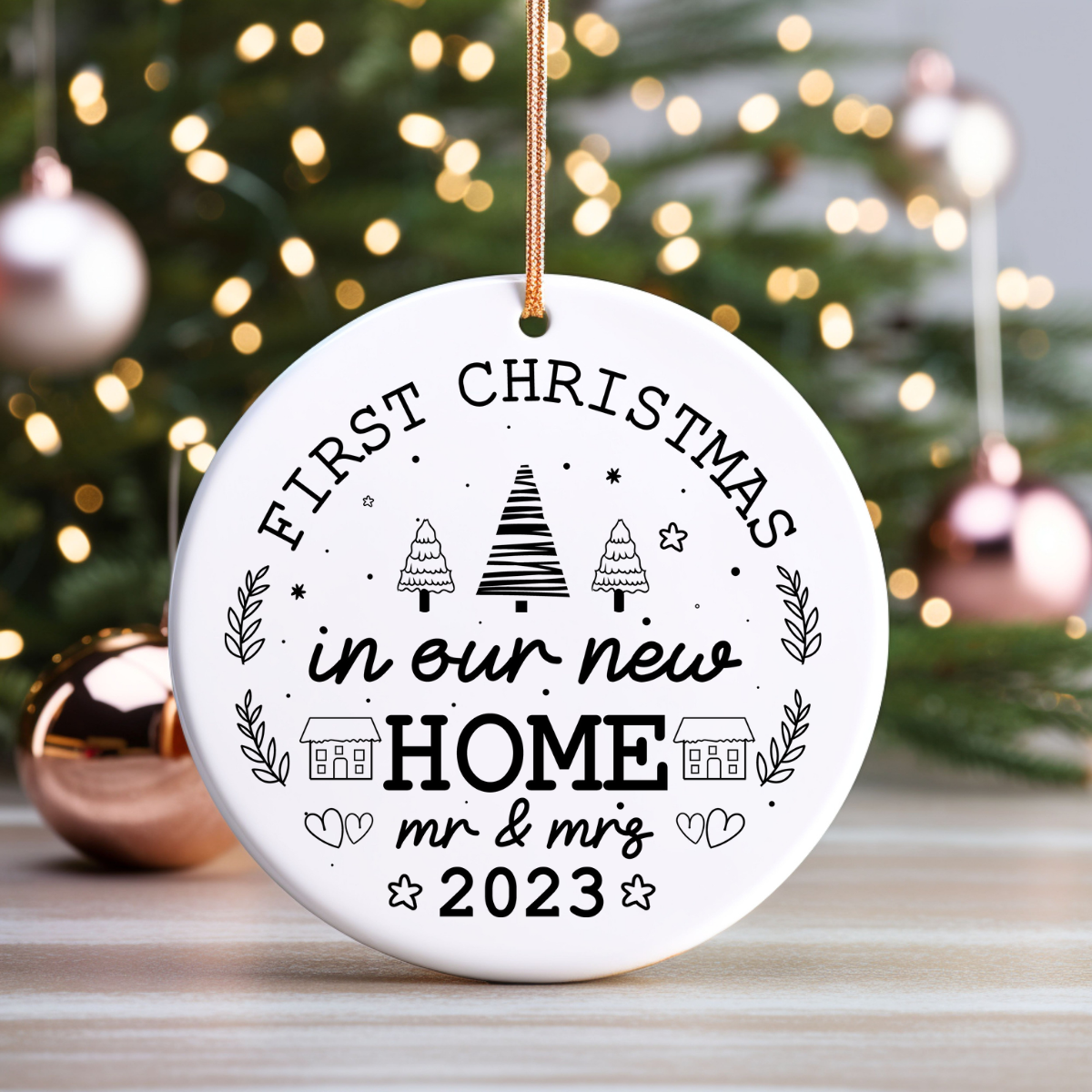 New Home Mr & Mrs Christmas - UV DTF Decals